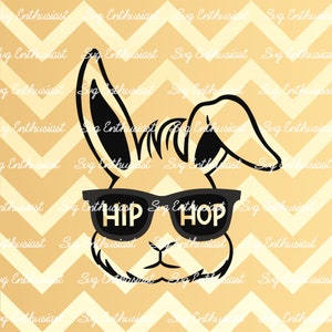 Hip Hop SVG, Cool Bunny SVG, Happy Easter Svg, Easter Bunny Svg ...