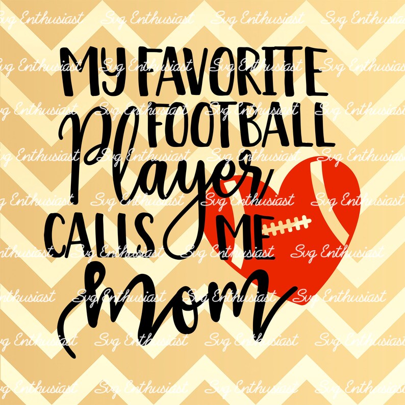 My favorite football player calls me mom SVG Football SVG Etsy