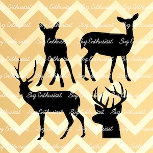 Deer silhouette SVG, deer head Svg, deer Svg, SVG cutting file, Cricut, Dxf, PNG, Vinyl, Eps, Cut Files, Clip Art, Vector, Quote