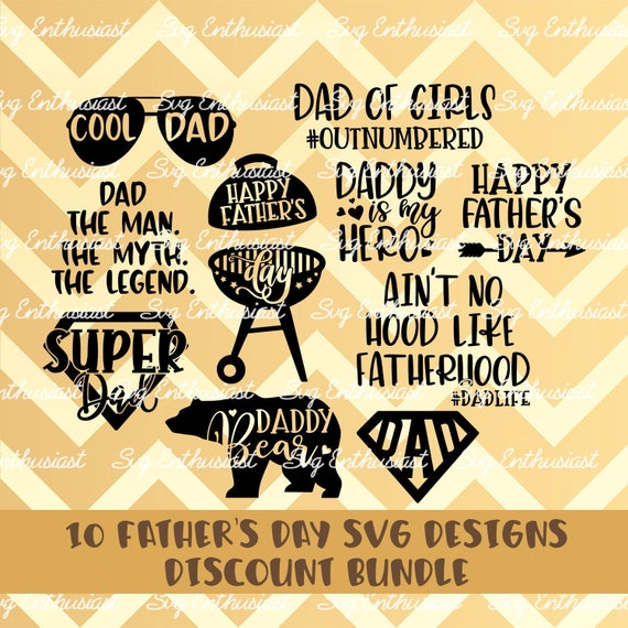 10 Father S Day Svg Designs Discount Bundle Fun Dad Etsy