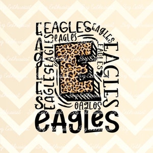 Adler Typografie PNG, Adler Fußball Sublimation Transfer, Adler Softball, Adler Volleyball, Typografie digitaler Download, Eagles cheer
