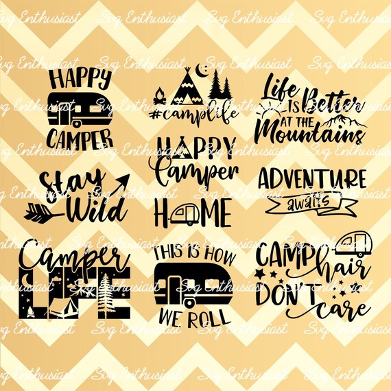 Download 10 Camping Sayings Discount Bundle Svg Camper Svg Caravane Etsy