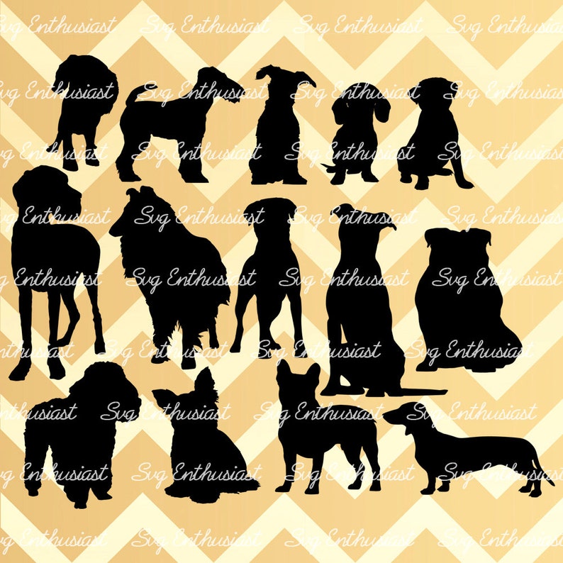 Dog Breeds SVG, Dogs Silhouette Svg, Dogs Bundle SVG Cut Files, Cricut ...