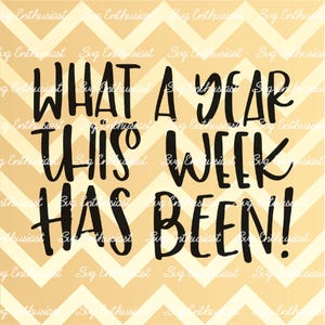 What a year this week has been SVG, Funny svg, sarcastic svg, Iron on file, Cut file for personal and commercial use.