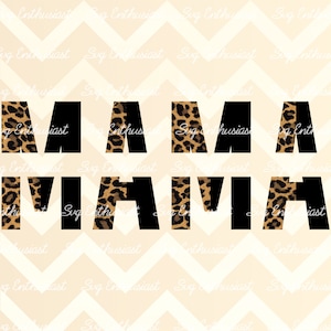 Leopard medias letras Mama monogram frame PNG, Mom PNG descarga digital, Listo para presionar transferencia de sublimación, Cheetah leopard mom PNG