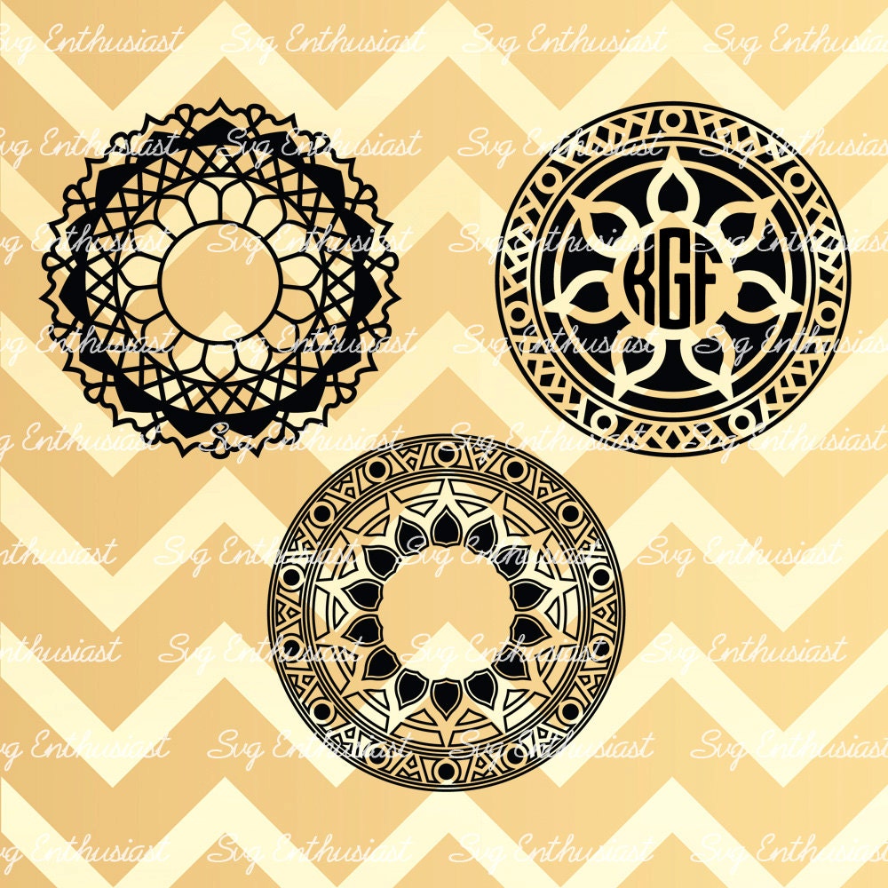 Download Mandala Monogram frames SVG Mandala Svg Monogram frame Svg ...