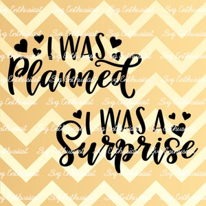 I was planned SVG, I was a surprise SVG, Twins SVG, Siblings SvG, Funny Svg, Mom, Iron on file, Cuttable file, Clip Art, Vector, Mom Svg