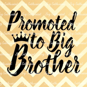 Zum großen Bruder SVG befördert, Bruder Schwester SVG, Baby SVG, Tiara SVG, Kinder tragen SVG, Geschwister SVG, Cricut, Dxf, PNG, Eps, Clip Art,