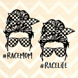Race life PNG, Race mom PNG digitale download, Racing Ready om sublimatie transfer, Rommelig broodje en bril ontwerp te drukken