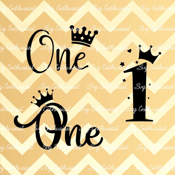 Download First Birthday Svg One Year Old Birthday Svg Crown Svg Etsy