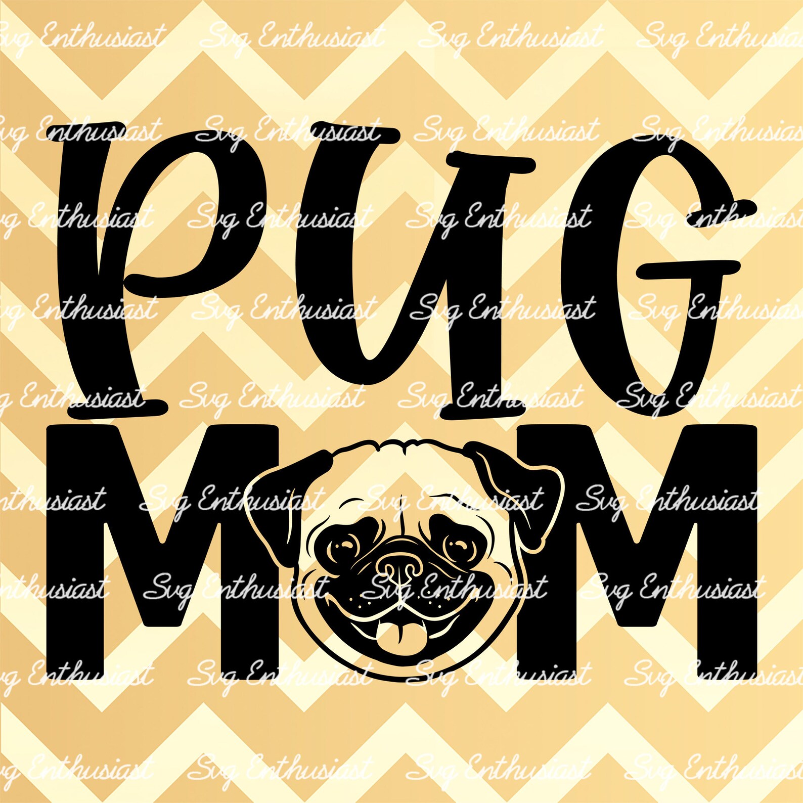 Download Pug Mom SVG Dog mom svg Cute Pug SVG Pug Svg Cricut Iron | Etsy