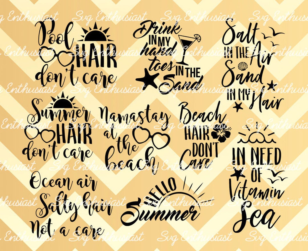 Summer Bundle SVG Summer Sayings Svg Beach Sea Svg Travel - Etsy