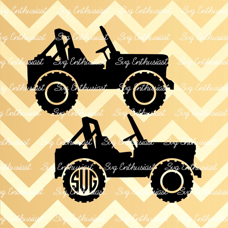 Download Jeep Silhouette SVG Jeep Monogram frame SVG Jeep SVG | Etsy