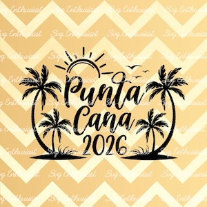 Punta Cana 2026 SVG, Family trip Shirt, Dominican Republic SVG, iron on file, Summer