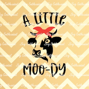 A little moo-dy SVG, Cow SVG, Heifer SVG, Funny cow Svg, Farm life SvG, Cow sayings SvG, Cricut Explore, Cuttable Vector file, Iron on file