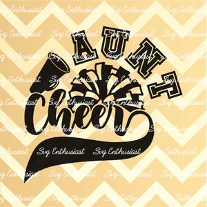 Cheer aunt SVG, Football team cheer SVG, Football season SVG, iron on file, Cheerleader png, cut file for personal and commercial use