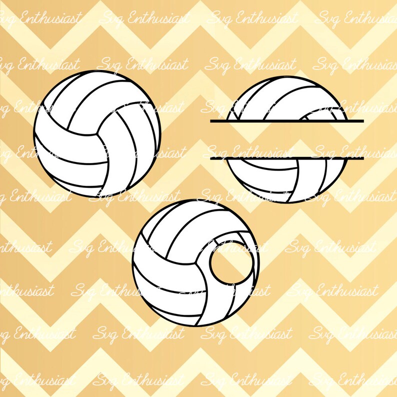 Volleyball Monogram Frame Svg Volleyball Ball Svg Sport Svg Etsy