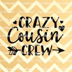Equipo primo loco SVG, Cousins SVG, Familia SVG, Amistad Svg, Hierro en archivo, Archivo Cuttable, Diseño de camisa, cricut, Png, Jpg, Dxf, Vector,