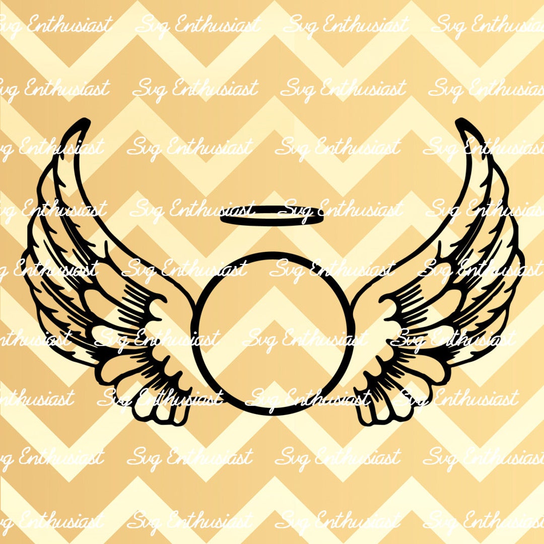 Angel Wings SVG, Halo SVG, Wings Svg, Angel SVG, Iron on File, Wings