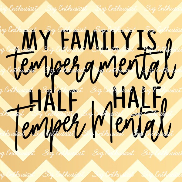 My Family is Temperamental Svg - Etsy