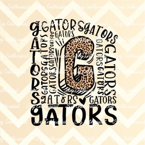 Gators Typography PNG, Gators Football Sublimation, Gators PNG, Gators Volleyball, typography digital download, Gators cheer