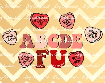ABCDEFU svg, Anti Valentine's day Svg, ABCDEFU digital download, Iron on file, Instant download, cut file for personal and commercial use