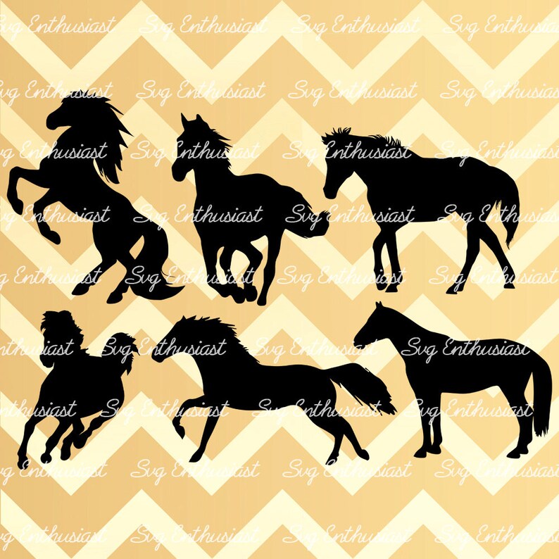 Horses Silhouette Svg Horse SVG Horse Bundle SVG Cutting - Etsy