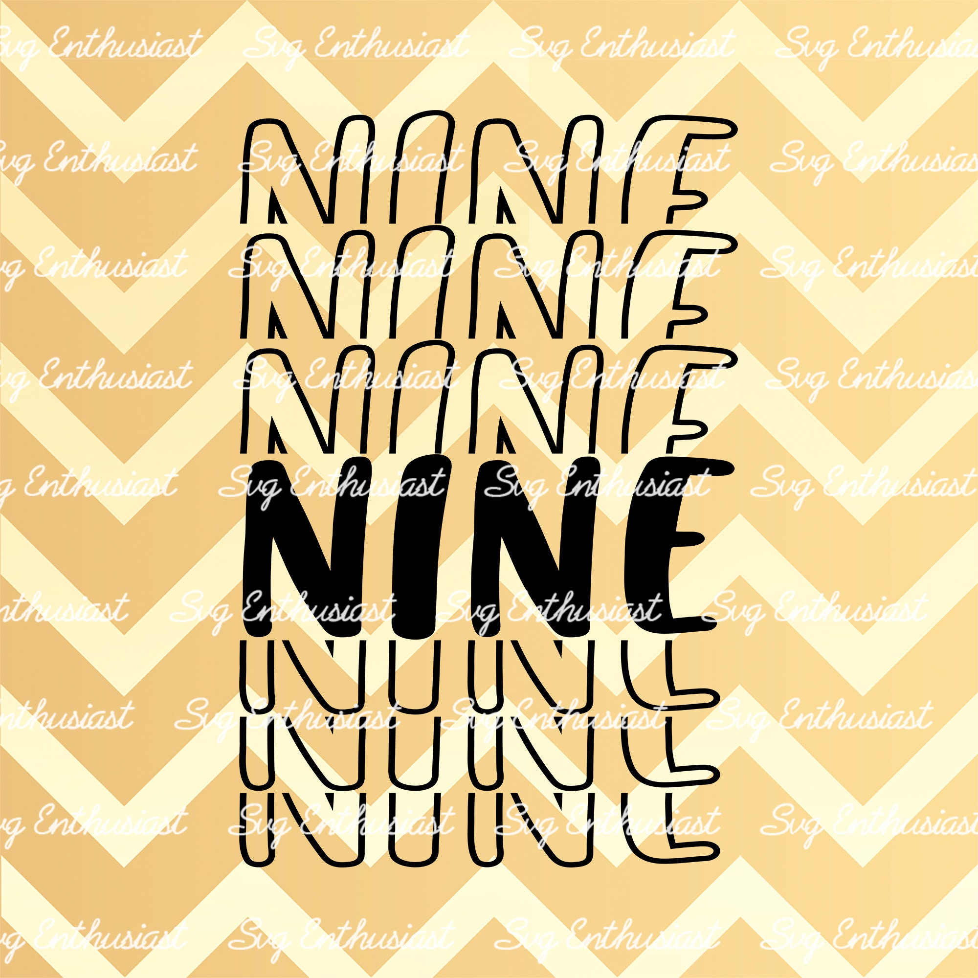 Download Nine SVG 9th birthday SVG Nine years old SVG Nine years of ...