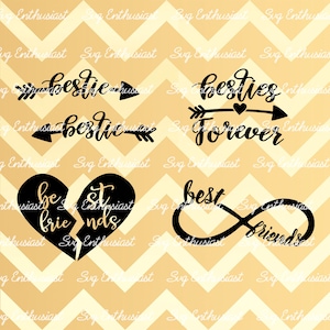 Besties bundles SVG, Best friends Infinity SVG, Infinity SVG, Friendship Svg, Bff forever SvG, Iron on file, cricut, Png, Jpg, Dxf, Vector,