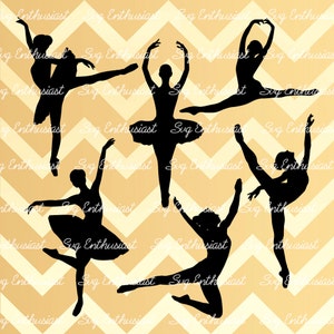 10 dansers SVG knippen, Ballerina SVG bestanden, Hip hop dansers svg, Cricut Dxf, PNG, Vinyl, Eps, bestanden knippen, Clip Art, Vector, silhouet
