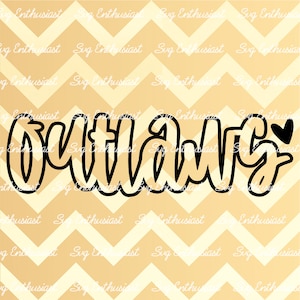 Outlaws SVG, Outlaws mascot Svg, Outlaws cheer Svg, iron on file, Digital cut file, Outlaws PNG