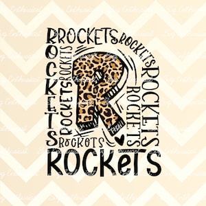 Rockets Typography PNG, Rockets Football Sublimation, Rockets softball PNG, Rockets Volleyball, typography digital download, Rockets cheer