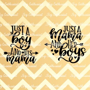 Apenas um menino e sua mãe SVG, Apenas uma mãe e seus meninos SVG, Baby Boy, Cricut Explore, arquivo vetorial cortável, ferro em arquivo