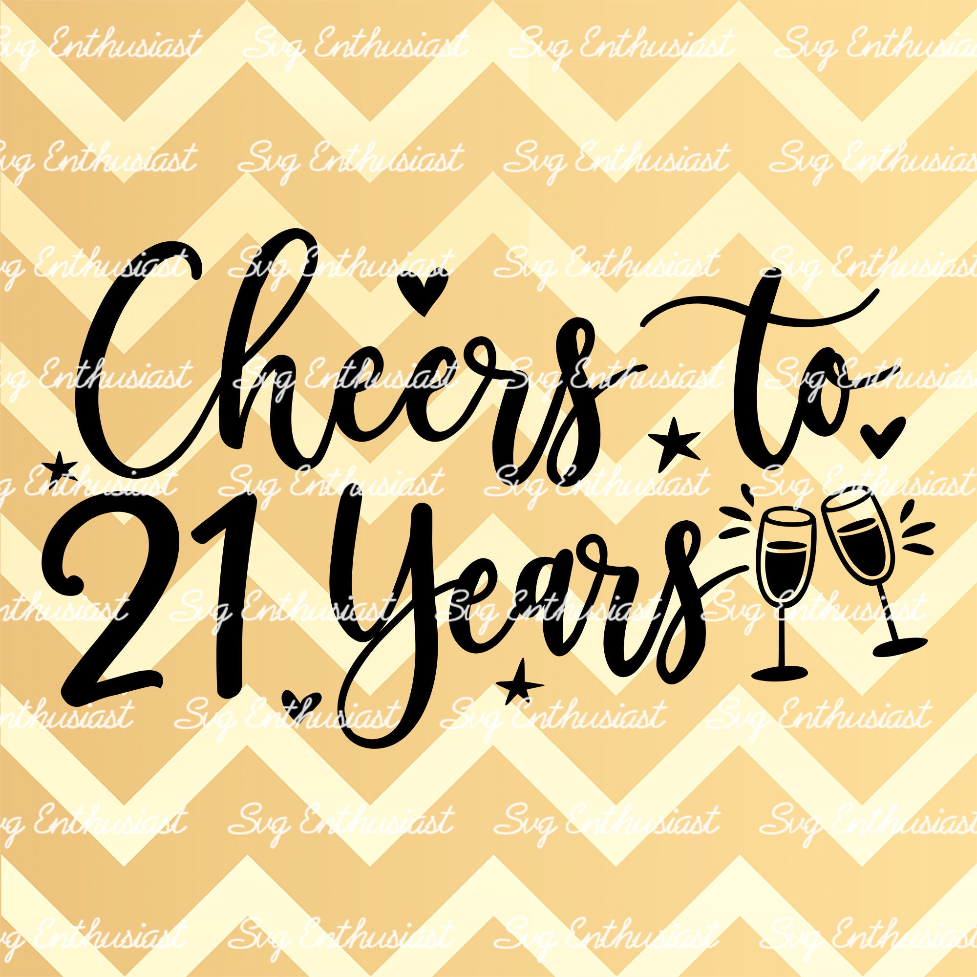 Cheers to 21 Years SVG 21th SVG Twentyone SVG 21th Etsy Canada