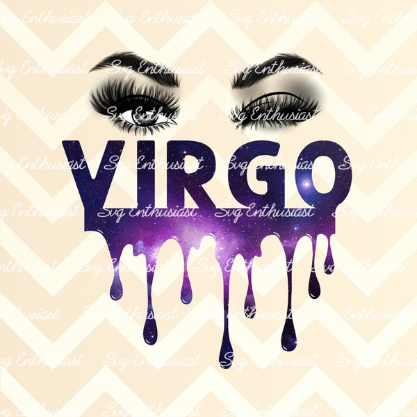 Virgo drip PNG, Galaxy zodiac digital download, Galaxy drip sublimation transfer, Virgo sign digital PNG