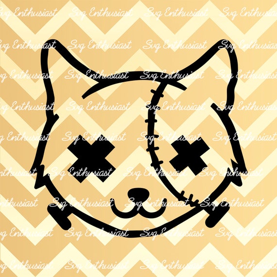 Download Free Halloween Cute Cat Svg Halloween Svg Cat Svg Franken Cat Etsy SVG DXF Cut File