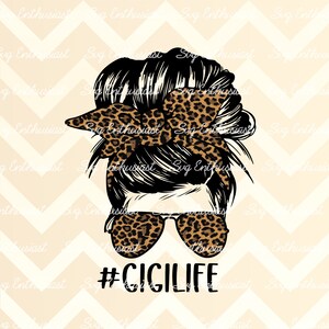 Gigi Life-knöl PNG, Gigi-skalle digital nedladdning, Gigi-tryckfärdig sublimeringsöverföring, gepardleopardmönster