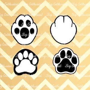 Cute Paws SVG, Cat - Dog - Panda Paws SVG, Paws Pattern Svg, Animals Svg, cricut, Dxf, PNG, Vinyl, Eps, Cut Files, Clip Art, Vector