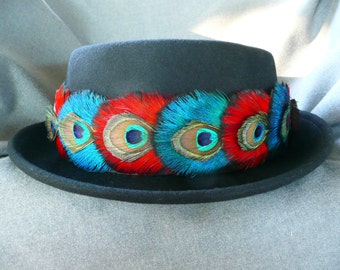 Leihulu humupapa second（green） Hawaiian Feather Lei, Hat Band Humu Papa, Lei Hulu, Diagonal