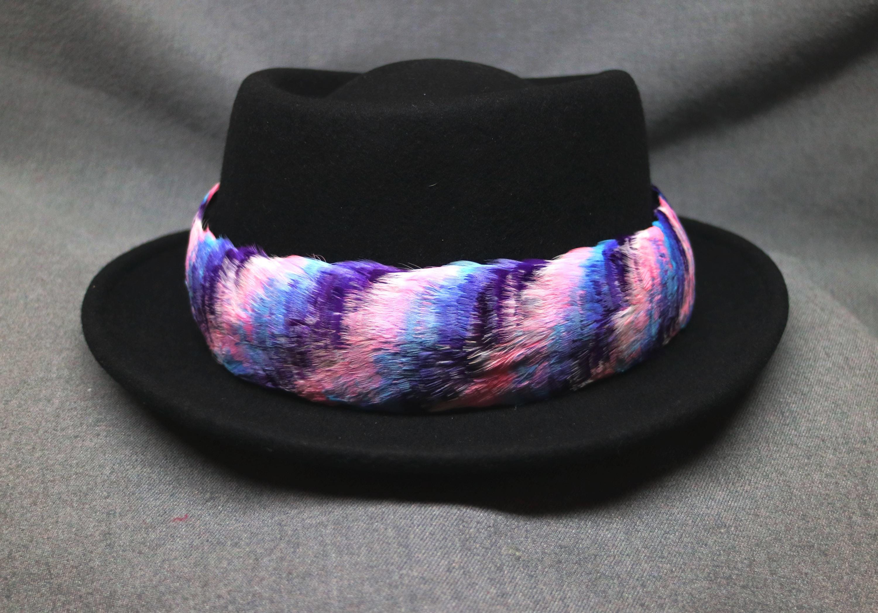 Hawaiian Feather Lei, Hat Band Lei Hulu Humu Papa, White, Dyed