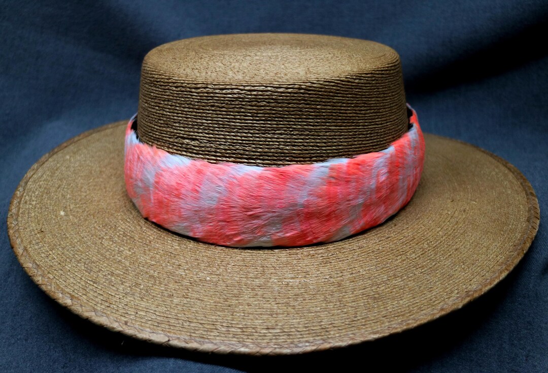 Hawaiian Feather Lei, Hat Band Lei Hulu Humu Papa, Natural White
