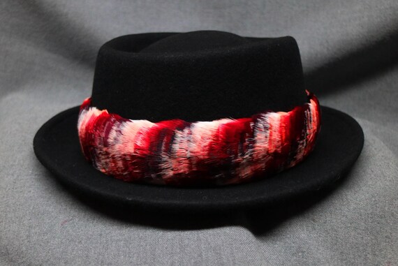 Hawaiian Feather Lei, Hat Band Lei Hulu Humu Papa, Diag White