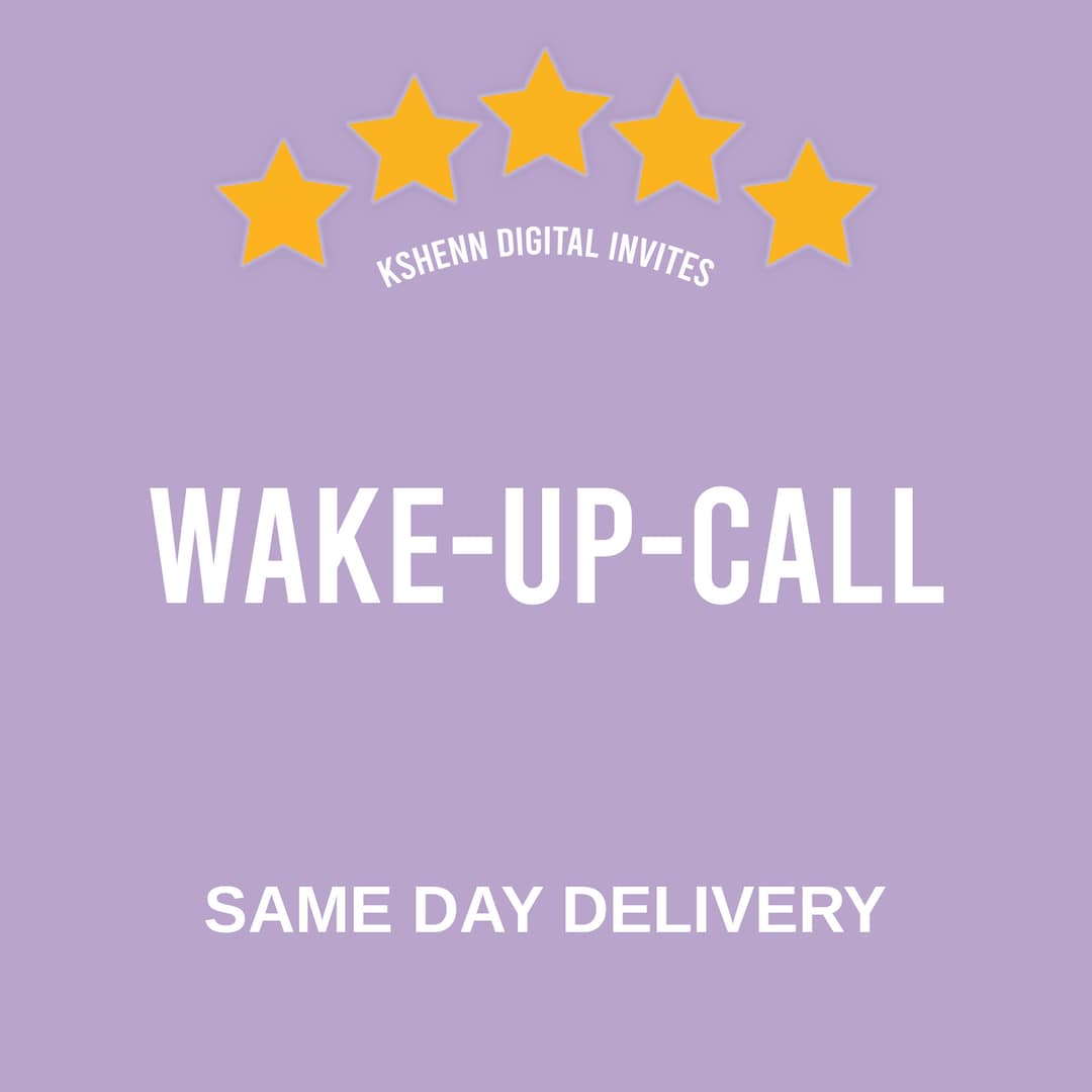 Wake-up-call 5 Star Sticker, Wake up Call 5star Sticker Card - Etsy