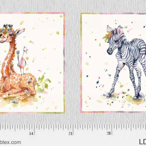 Little Darlings Safari by P&B Textiles is so adorable I just had to have it!  Approx. 24" by 40", Quilt shop quality FREE SHIPPING