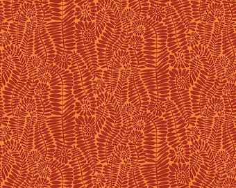 Fronds in Melon from ,a blender fabric by Bandon Mably forthe Kaffe Fassett Collective.  PWBM098.MELON 100% cotton FREE SHIPPING