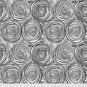 Onion Rings-Black from Kaffe Fassett for the Kaffe Fassett Collective   100% cotton, FREE SHIPPING