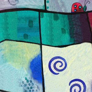 Whimsical ladybugs in a watercolor garden, coordinates with the panel  from Painterly Gardens, a Quilting Treasures fabric.  Free shipping