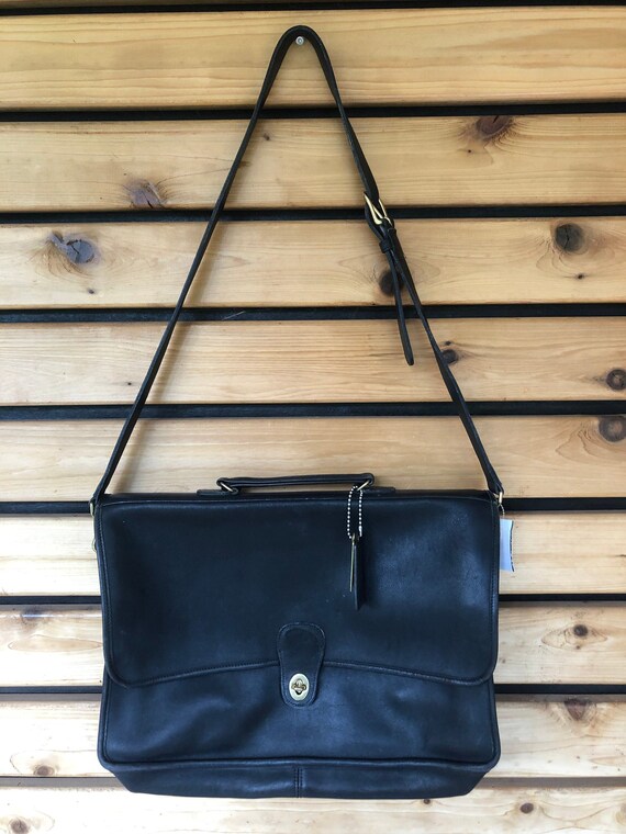 Vintage Coach Black Vintage Briefcase Gem