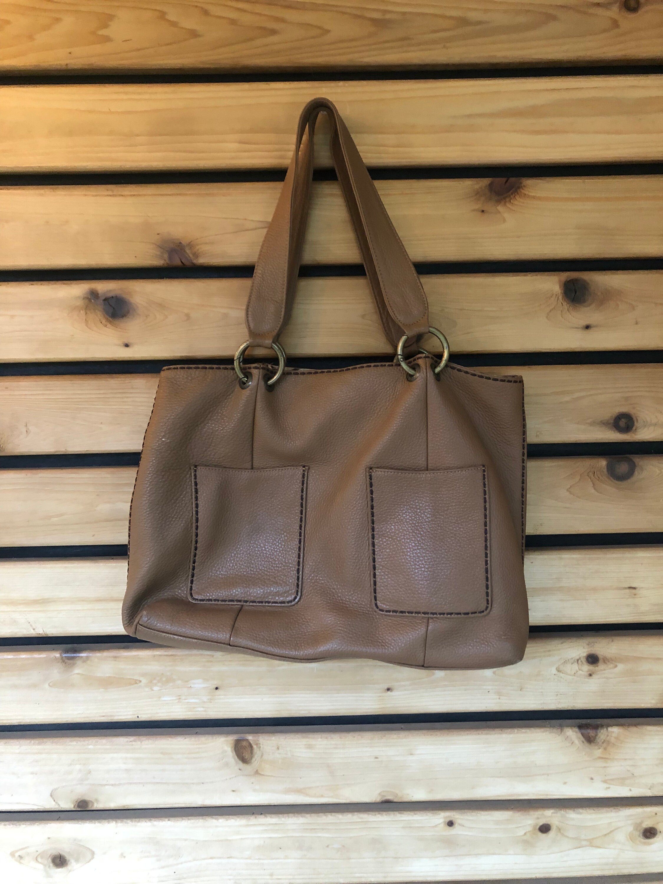 Plinio Visona Brown Leather Bag w/ Animal Print | Etsy