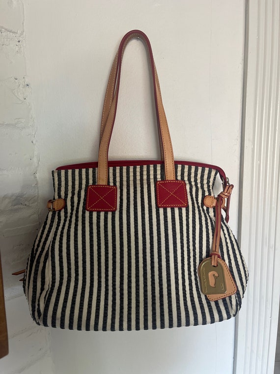 1975 Vintage Dooney & Bourke Black and White Strip